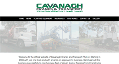 Desktop Screenshot of cavanaghcranesandtransport.com.au