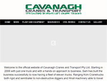 Tablet Screenshot of cavanaghcranesandtransport.com.au